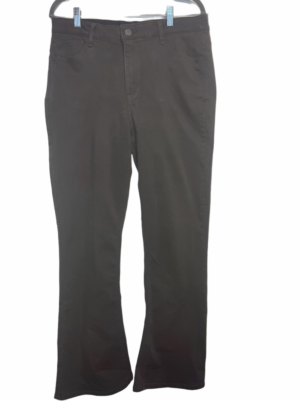 Democracy Ab Solution Brown Flare Pants High Rise Stretch Size 14 EUC